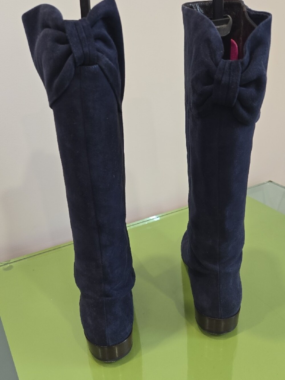 Missoni Women's Navy Suede Knee-High Boots - Picture 5 of 11